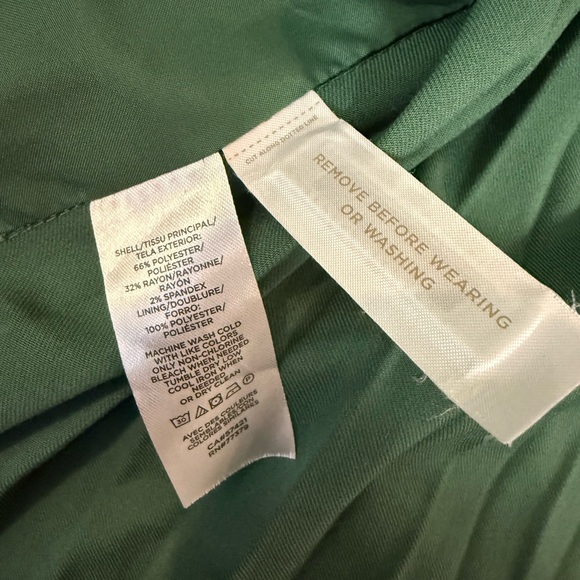 Ann Taylor Classic Green Pleated Back Trench Coat - Picture 9 of 11